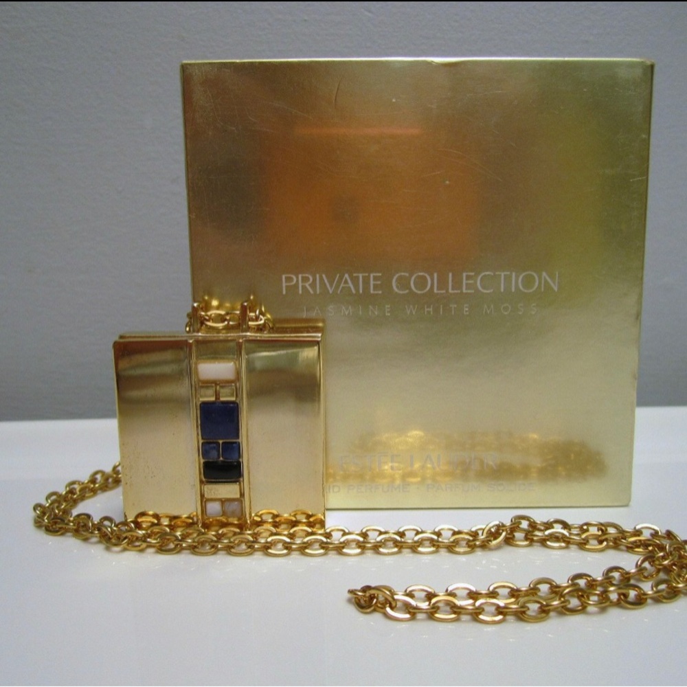 Estee Lauder Private Collection Perfume Solid Perfume Necklace Compact Jasmine W View 4